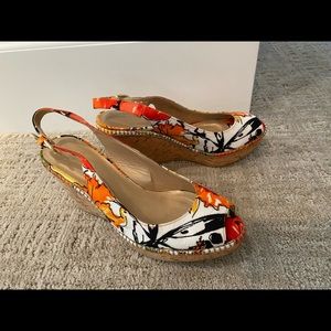 STUART WEITZMAN flowered espadrille New in Box 8.5